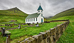 Église de Gjogv sur île Eysturoy